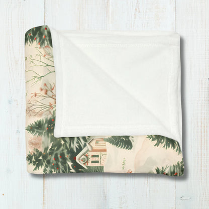 Christmas Village Fleece Blanket – Cozy Holiday Throw for Home