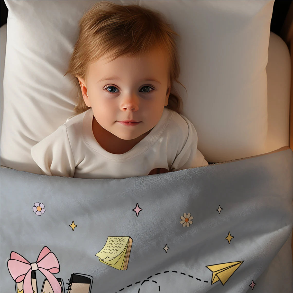 Custom Kids Name Blanket – Back to School Gift for Boys & Girls