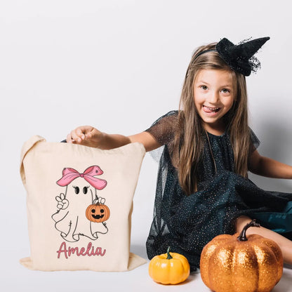 Custom Halloween Trick or Treat Bag – Personalized Kids Tote
