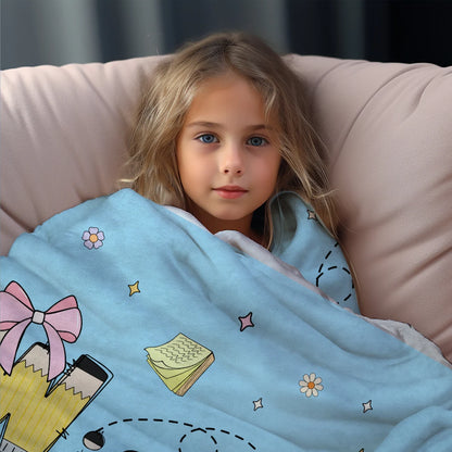 Custom Kids Name Blanket – Back to School Gift for Boys & Girls