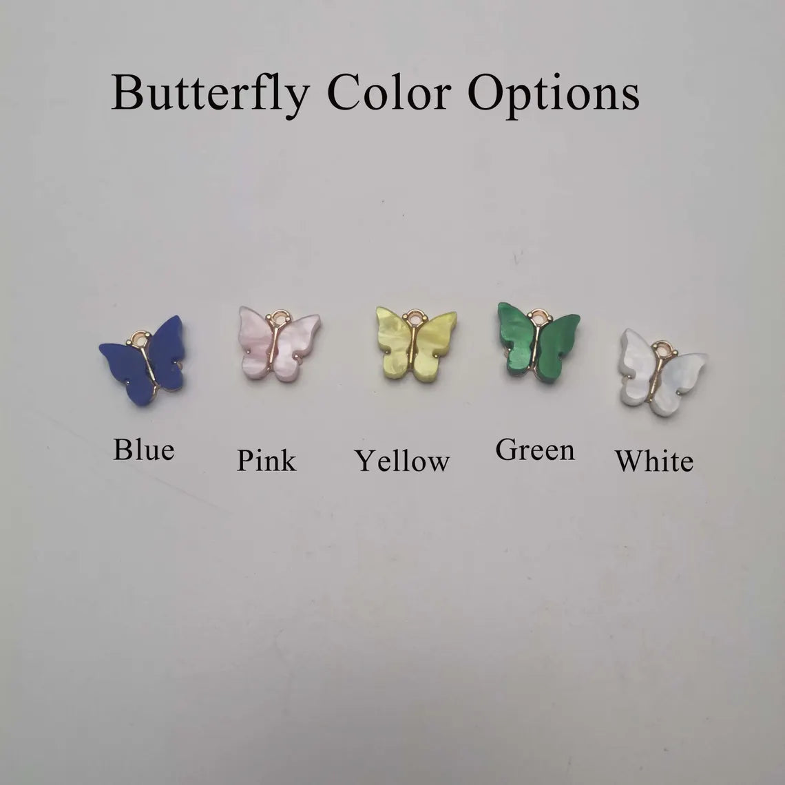 Personalized Name Keyring – Crystal, Butterfly & Pearl Charm