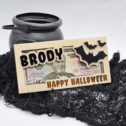 Personalized Halloween Money Holder | Boo Basket Stuffer & Spooky Gift