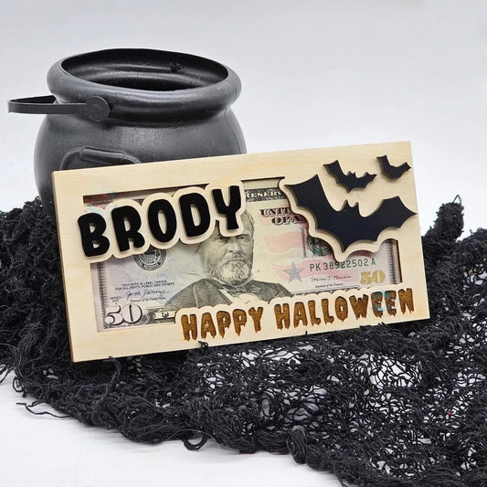Personalized Halloween Money Holder | Boo Basket Stuffer & Spooky Gift