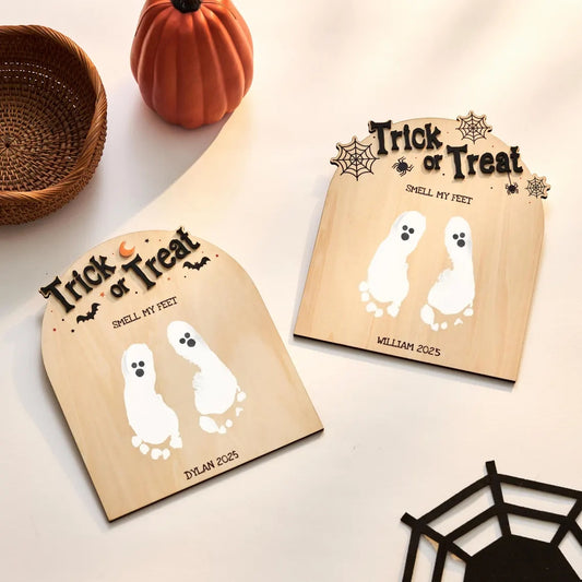 Baby’s First Halloween Footprint Sign – Personalized DIY Keepsake
