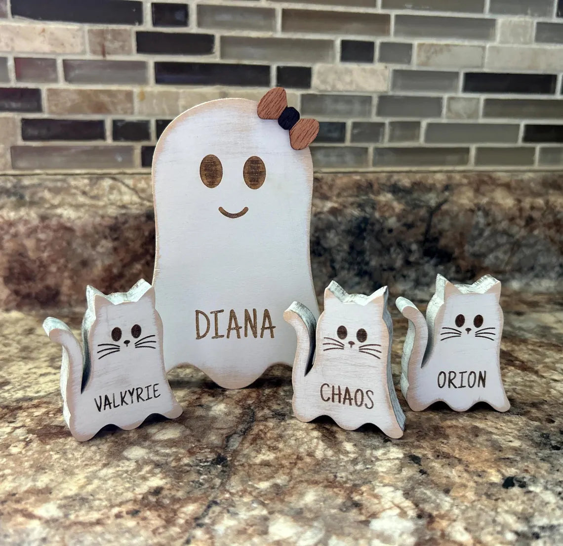 Personalized Ghost Family Decor | Our Boo Crew Halloween Decoration