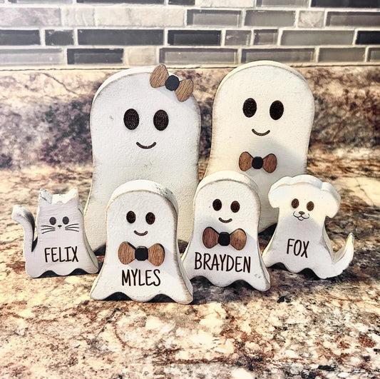 Personalized Ghost Family Decor | Our Boo Crew Halloween Decoration