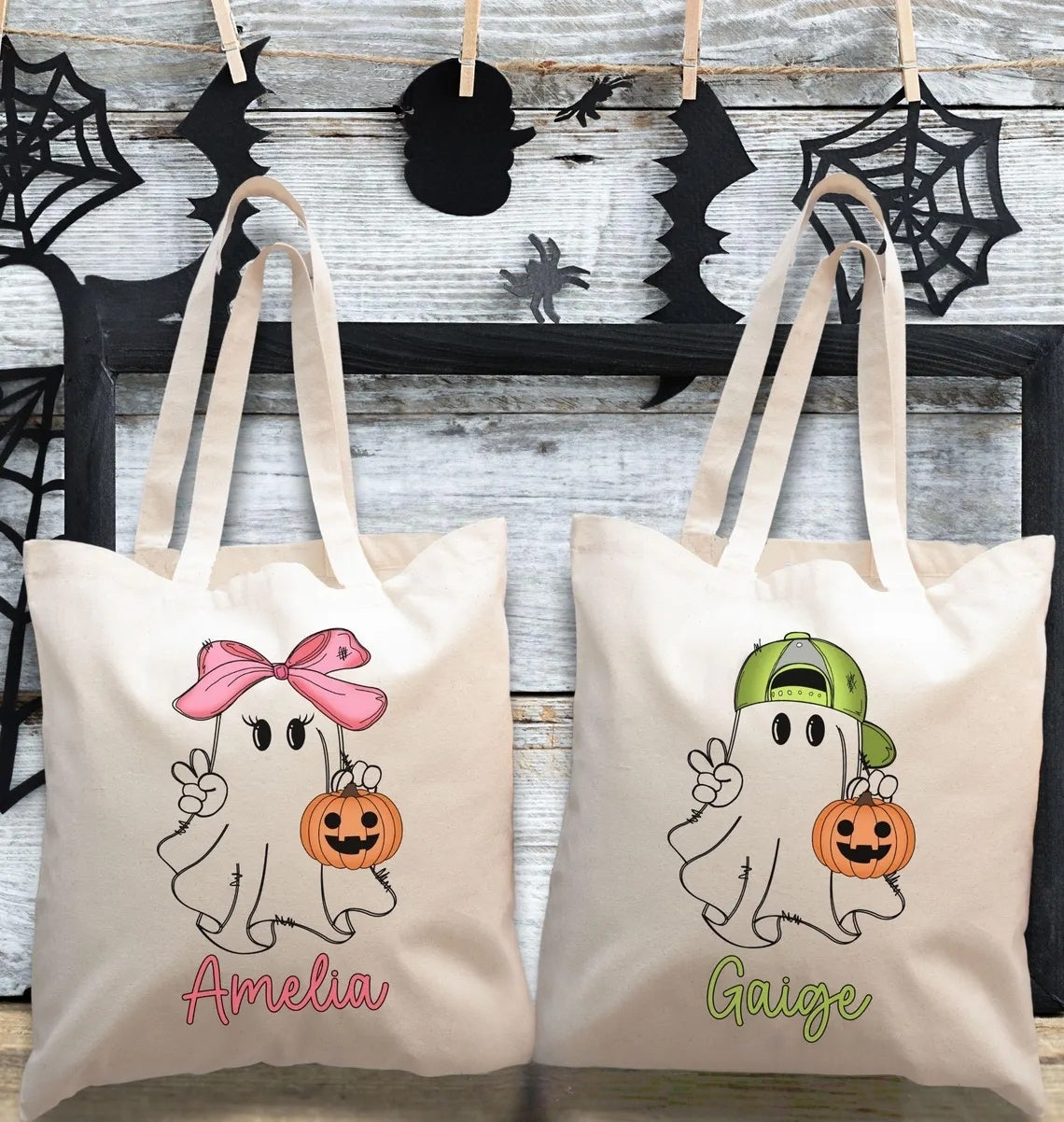Custom Halloween Trick or Treat Bag – Personalized Kids Tote