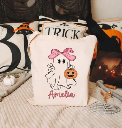 Custom Halloween Trick or Treat Bag – Personalized Kids Tote