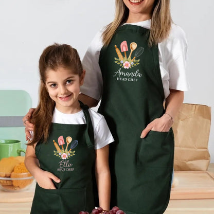 Mommy and Me Matching Aprons – Custom Apron Set for Mom & Kids