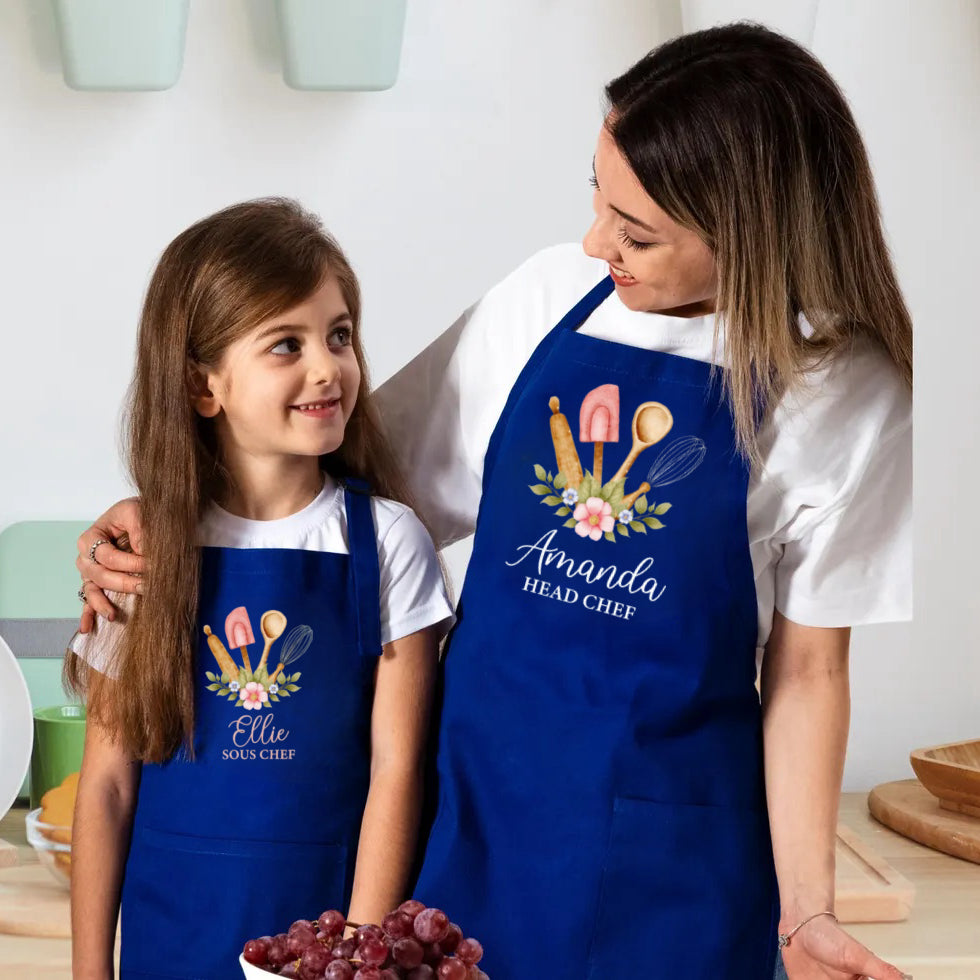 Mommy and Me Matching Aprons – Custom Apron Set for Mom & Kids