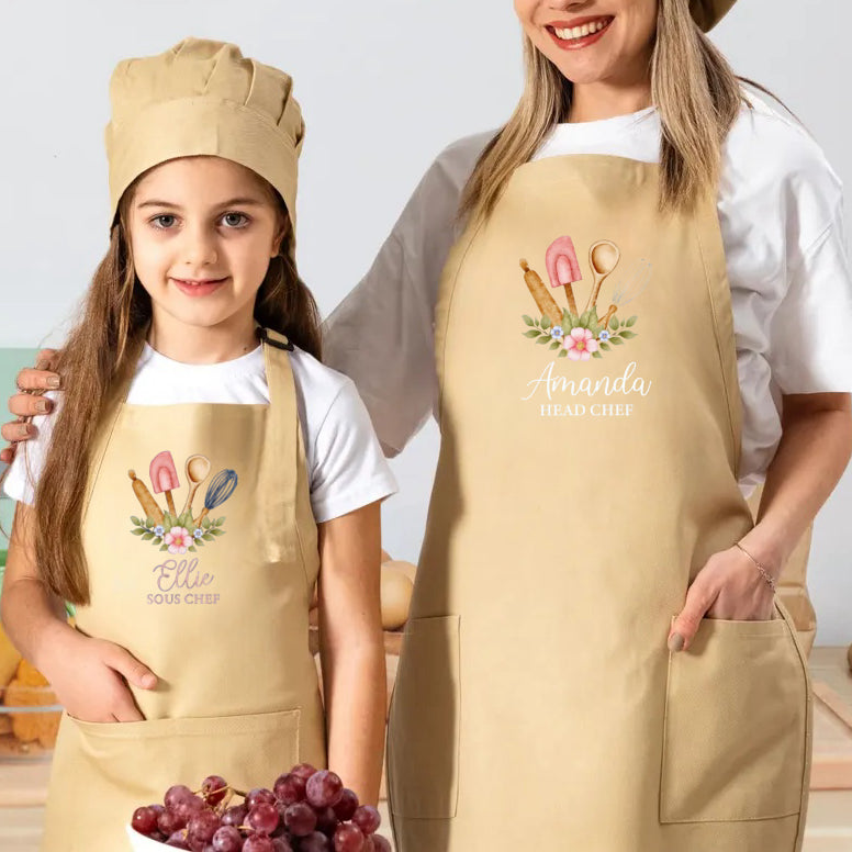 Mommy and Me Matching Aprons – Custom Apron Set for Mom & Kids