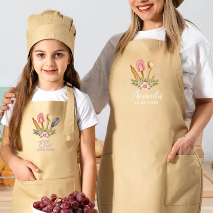 Mommy and Me Matching Aprons – Custom Apron Set for Mom & Kids