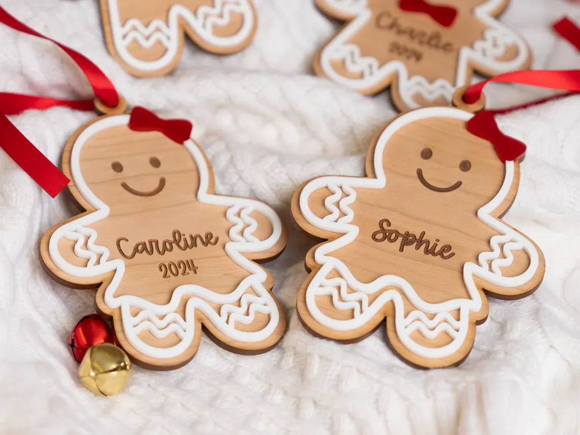 Personalized Gingerbread Ornament 2025 | Kids & Granddaughter Gift