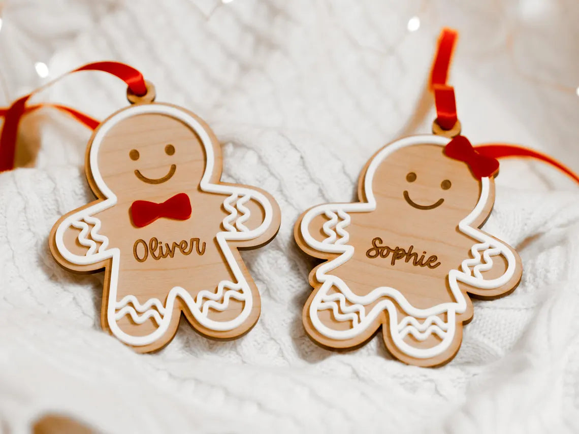 Personalized Gingerbread Ornament 2025 | Kids & Granddaughter Gift