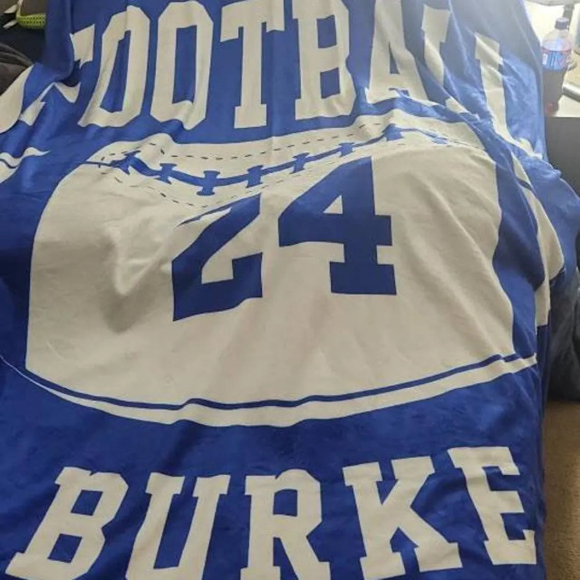 Couverture de football personnalisée, cadeau de football personnalisé pour papa, mari, fils, enfant, équipe, équipe de football douce et confortable
