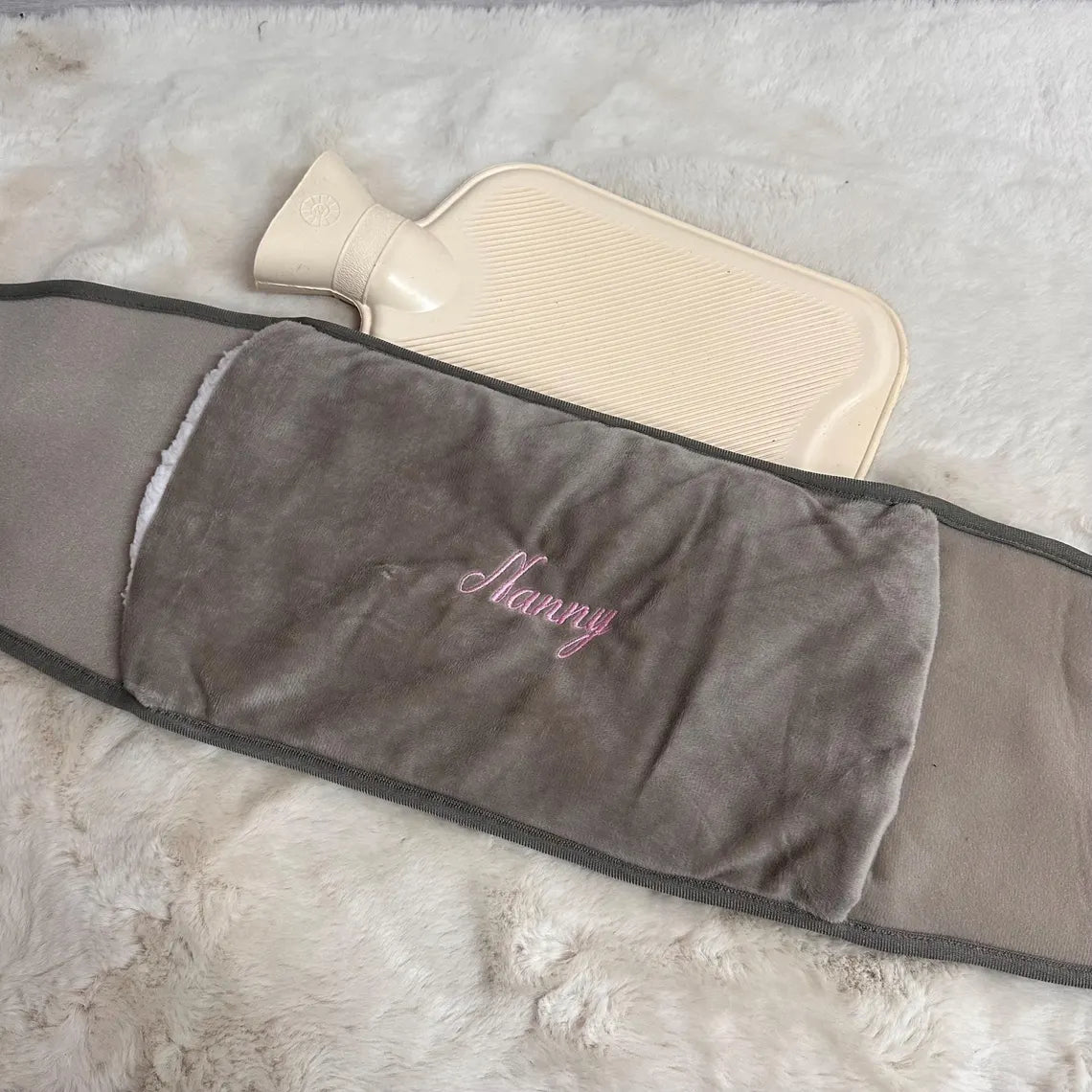 Personalized Hot Water Bottle with Waist Belt | Embroidered Gift