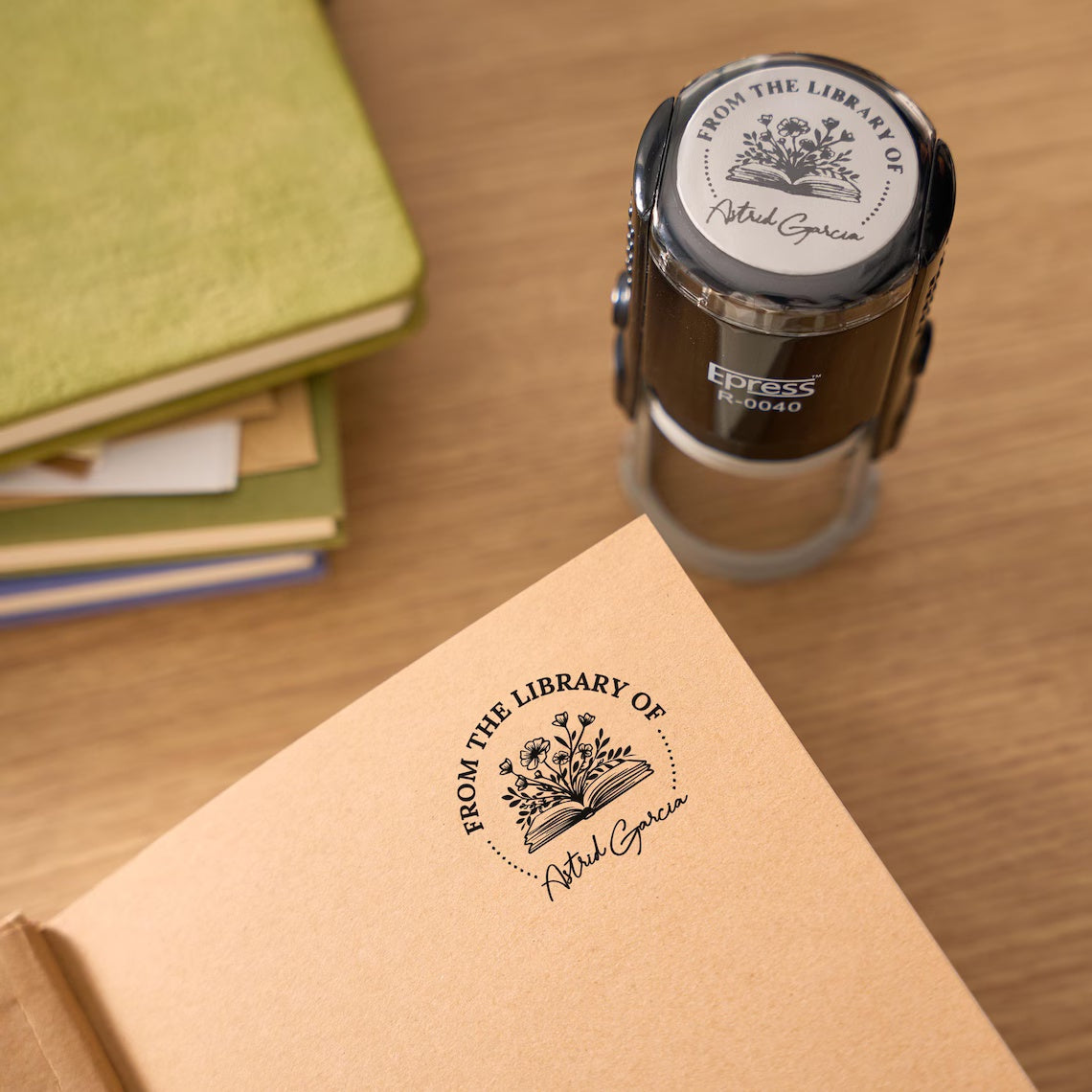 Custom Book Embosser Stamp | From the Library of | Ex Libris Gift