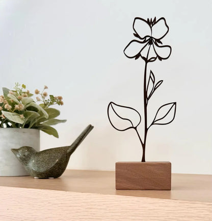 Wood Birth Flower Garden - Custom Wooden Keepsake for Mom