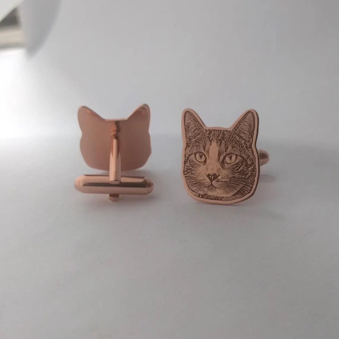 Custom Pet Portrait Cufflinks Stainless Steel – Personalized Dog & Cat Gift