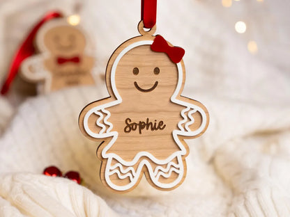 Personalized Gingerbread Ornament 2025 | Kids & Granddaughter Gift