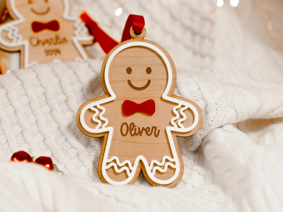 Personalized Gingerbread Ornament 2025 | Kids & Granddaughter Gift