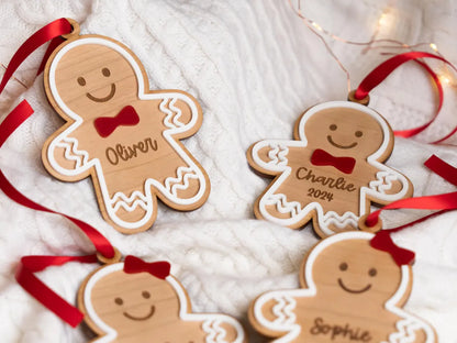 Personalized Gingerbread Ornament 2025 | Kids & Granddaughter Gift