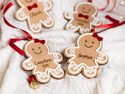 Personalized Gingerbread Ornament 2025 | Kids & Granddaughter Gift
