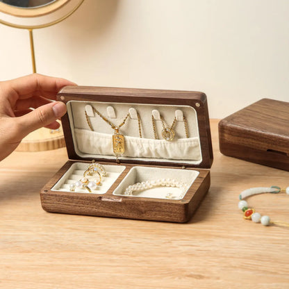 Custom Birth Flower Wooden Jewelry Box – Personalized Gift for Her