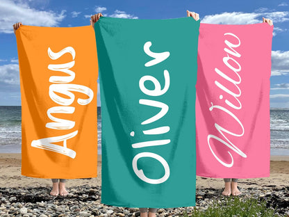 Personalisiertes Strandtuch, Geburtstagsgeschenk, Poolparty, Urlaubsgeschenk, Junggesellenabschied 
