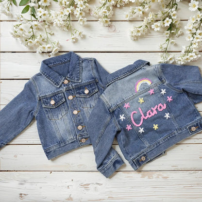 Personalized Baby Denim Jacket with Embroidery | Custom Name Gift