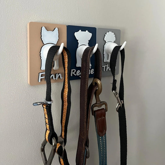 Personalized Dog Leash Holder – Custom Wall Hook for Dogs