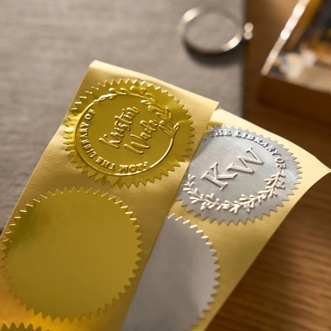 Custom Book Embosser Stamp | From the Library of | Ex Libris Gift