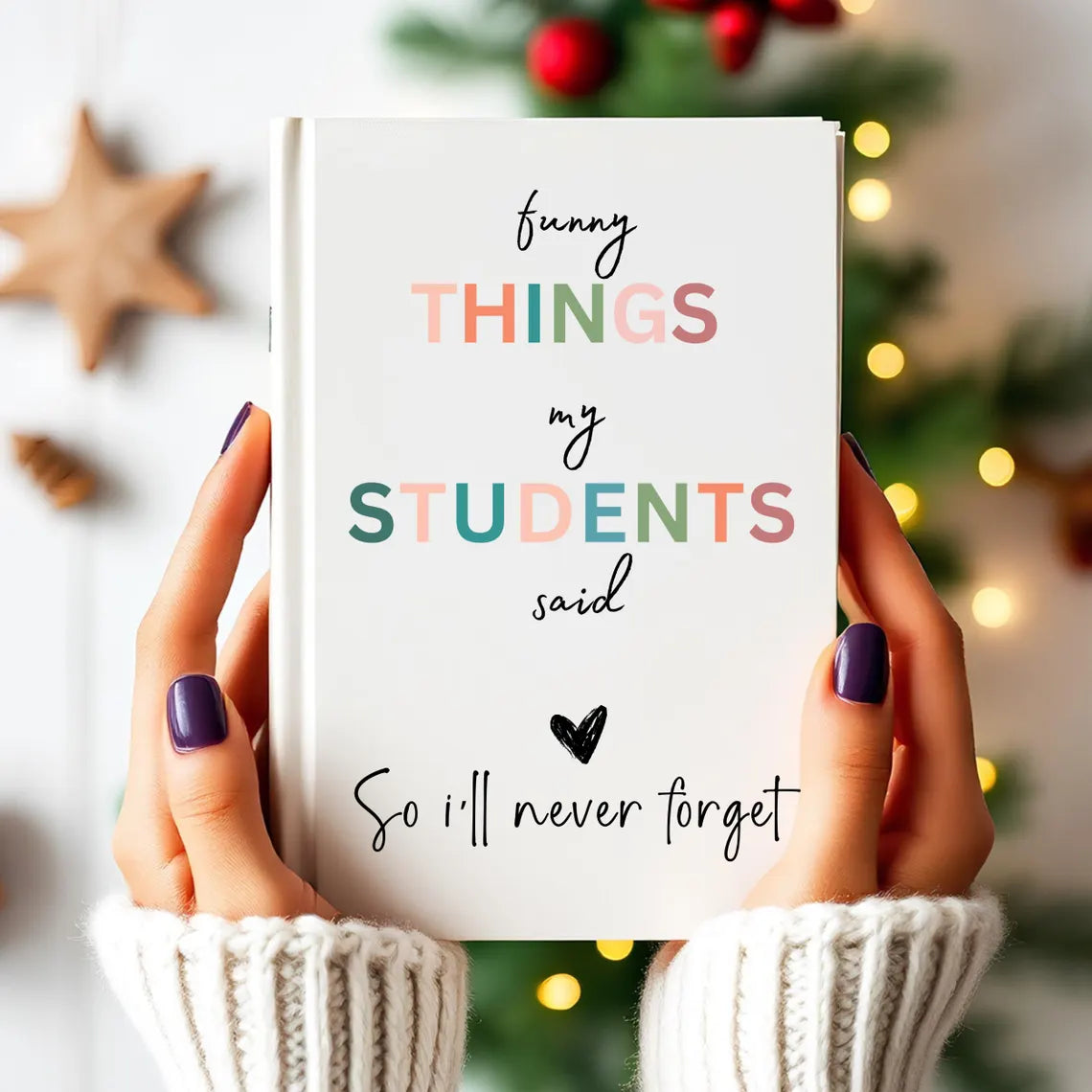 Personalized Teacher Notebook – Custom Name Hardcover Journal