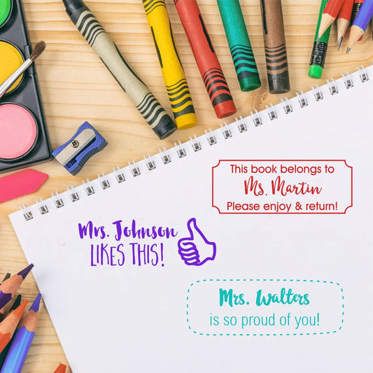 Custom Teacher Stamp – Personalized Self-Inking Stamp for Teachers