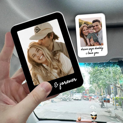 Personalized Photo Car Visor Clip for Dad – Drive Safe Gift