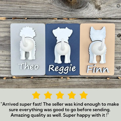 Personalized Dog Leash Holder – Custom Wall Hook for Dogs