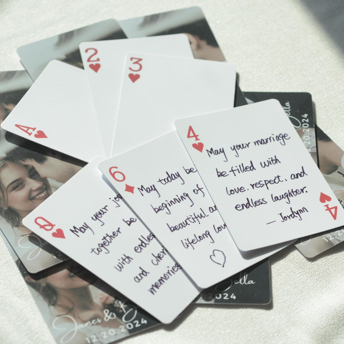 Custom Wedding Guest Book Playing Cards – Personalized Deck