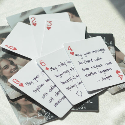 Custom Wedding Guest Book Playing Cards – Personalized Deck