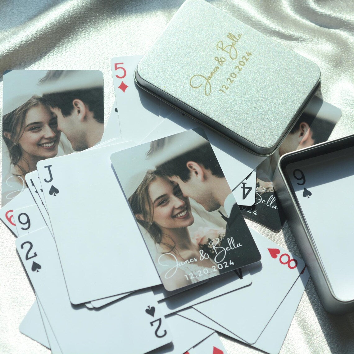 Custom Wedding Guest Book Playing Cards – Personalized Deck