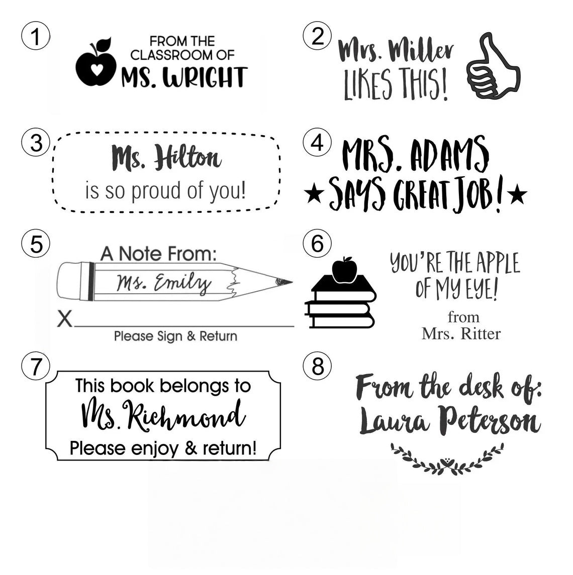 Custom Teacher Stamp – Personalized Self-Inking Stamp for Teachers