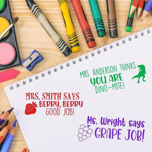 Custom Teacher Stamp – Personalized Gift for Classroom Use