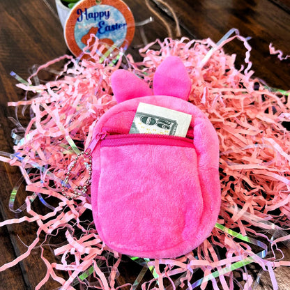 Osterhasen-Geldbörse aus Plüsch – Entzückendes Geschenk für Kinder und Rucksackanhänger