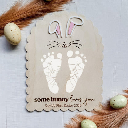 DIY Easter Baby Footprint Sign – Baby’s First Easter Keepsake
