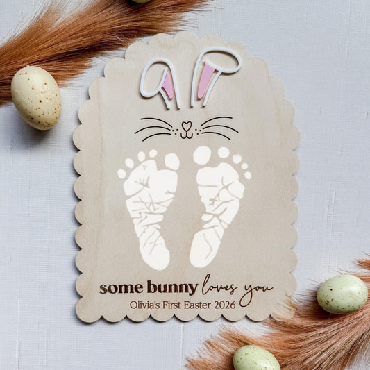 DIY Easter Baby Footprint Sign – Baby’s First Easter Keepsake