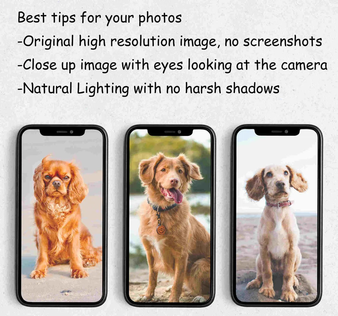 Custom Pet Portrait Cufflinks Stainless Steel – Personalized Dog & Cat Gift