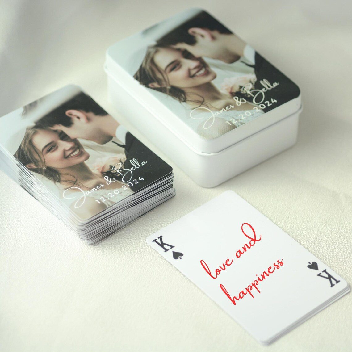 Custom Wedding Guest Book Playing Cards – Personalized Deck
