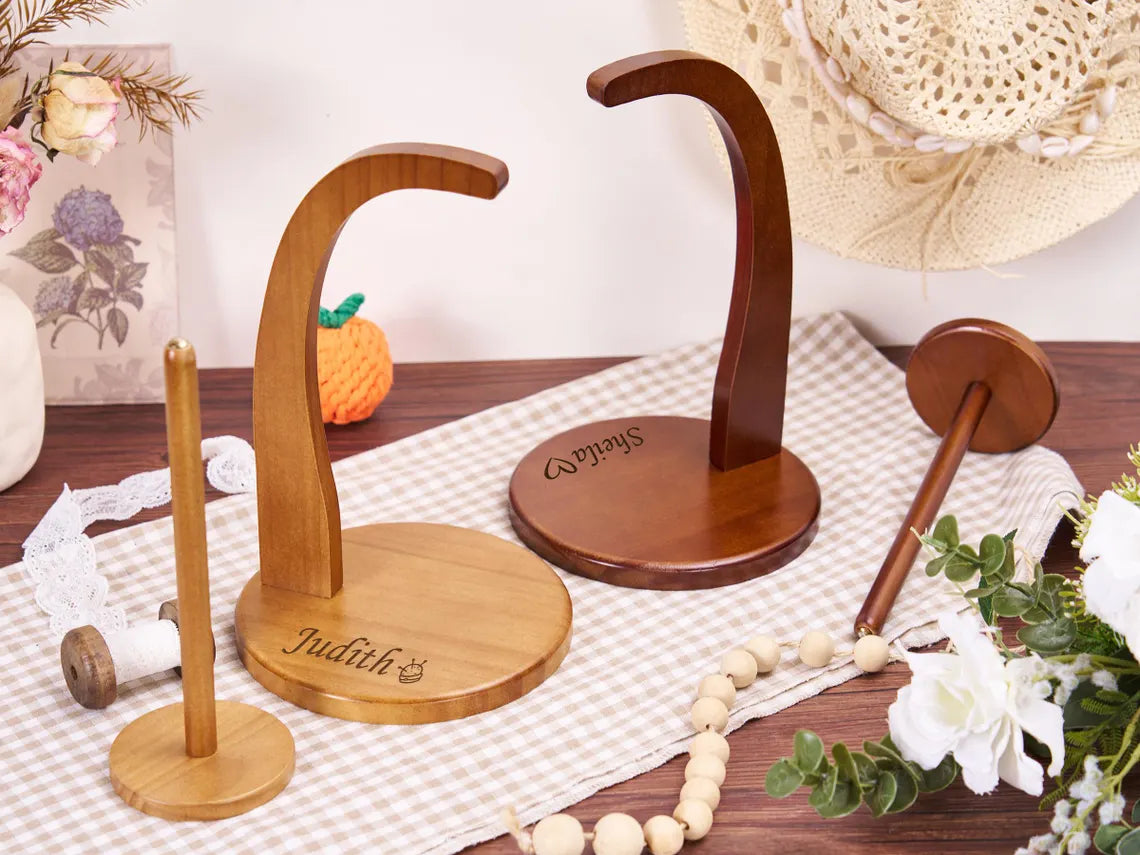 Custom Magnetic Yarn Ball Holder | Rotating Yarn Feeder for Knitters