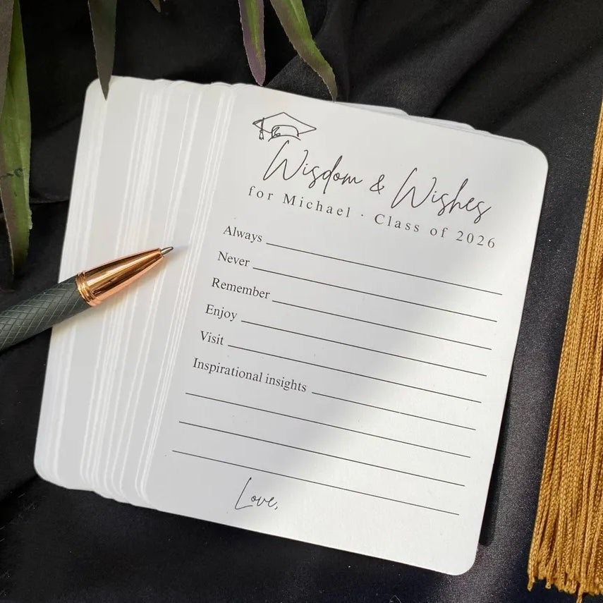 Personalized Graduation Advice Cards – Wisdom & Wishes Set