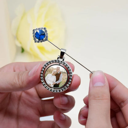 Photo Bouquet Charm – Something Blue Bridal Keepsake