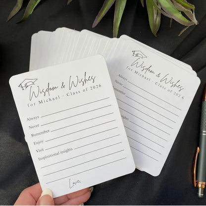 Personalized Graduation Advice Cards – Wisdom & Wishes Set